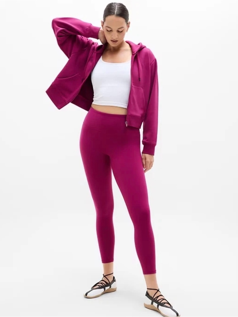 NWT Athleta Ultra High Rise Elation 7/8 Wildberry Tight Size 1X